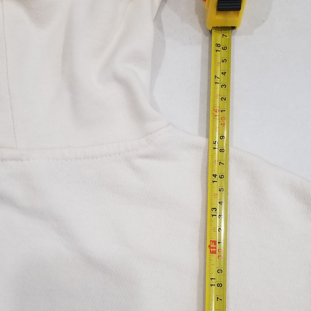 Zara "Sunday Tour" Girls Cropped Hooded Sweatshirt in Ecru 9 - Picture 9 of 12
